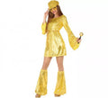 Disfraz de Chica Disco Dorado para mujer