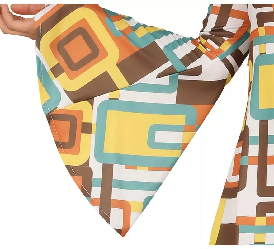 Disfraz de Chica Disco Multicolor para mujer
