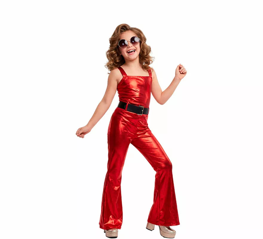 Translation missing: en.Disfraz de Chica Disco rojo para niña