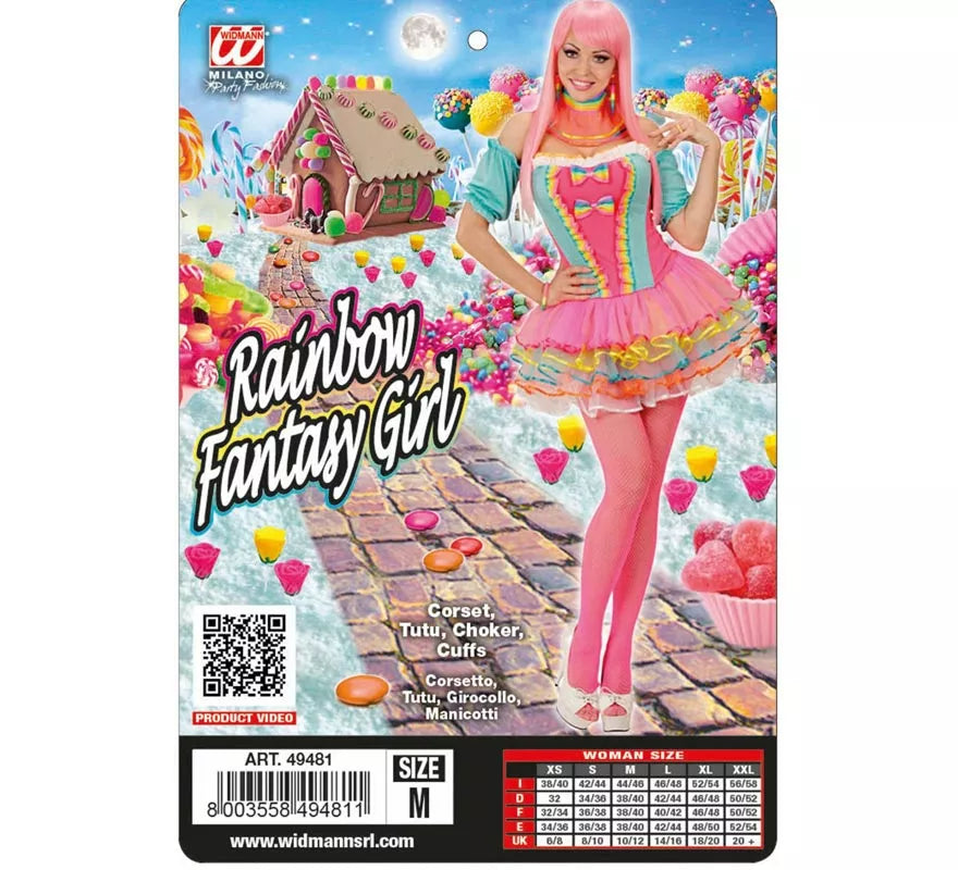 Translation missing: en.Disfraz de Chica Fantasía Arcoíris para mujer