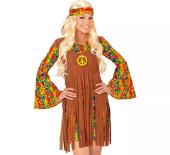 Hippie Girl Costume with Long Fringe for Women
