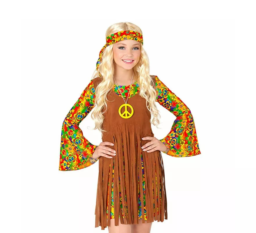 Translation missing: en.Disfraz de Chica Hippie flecos largos para mujer