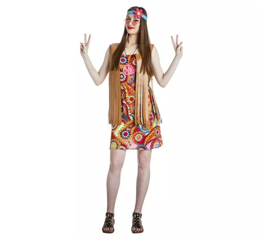 Disfraz de Chica Hippie para mujer