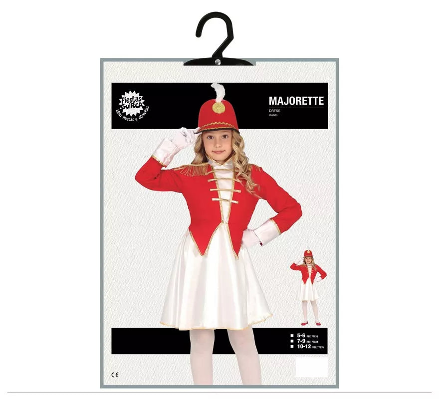 Disfraz de Chica Majorette con vestido para niña