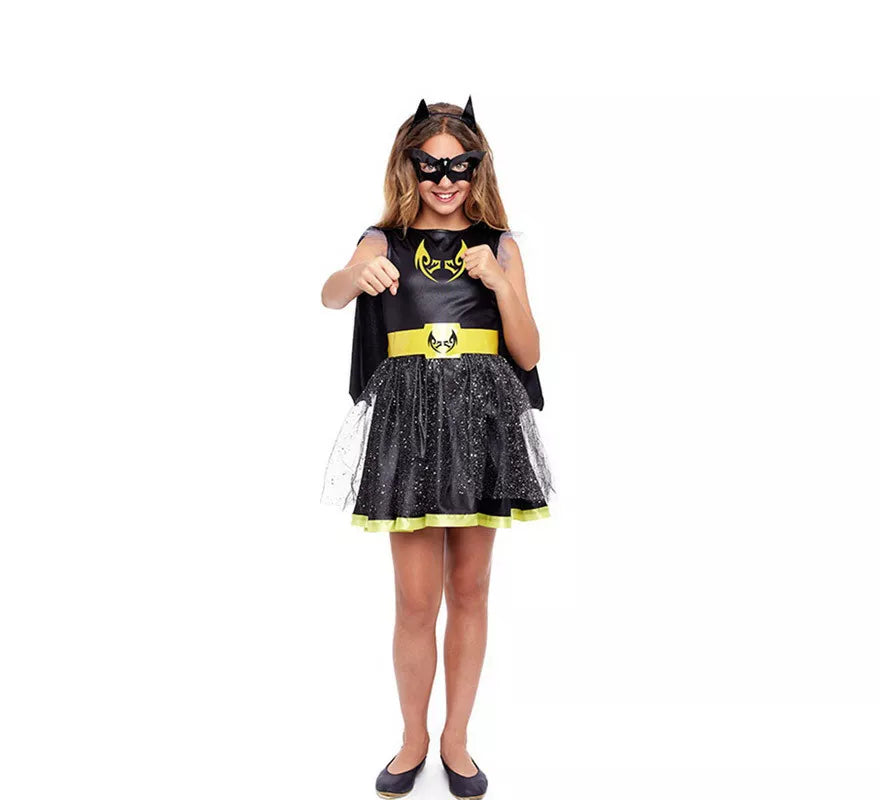 Translation missing: en.Disfraz de Chica Murciélago Cómic Negro para niña