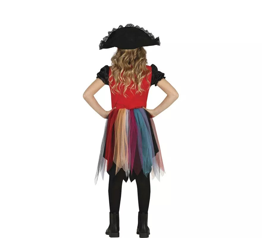 Disfraz de Chica Pirata Multicolor para niña