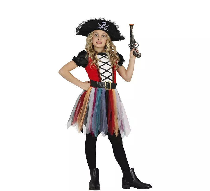 Disfraz de Chica Pirata Multicolor para niña