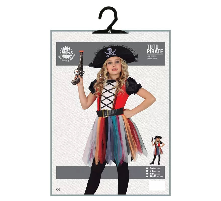 Translation missing: en.Disfraz de Chica Pirata Multicolor para niña