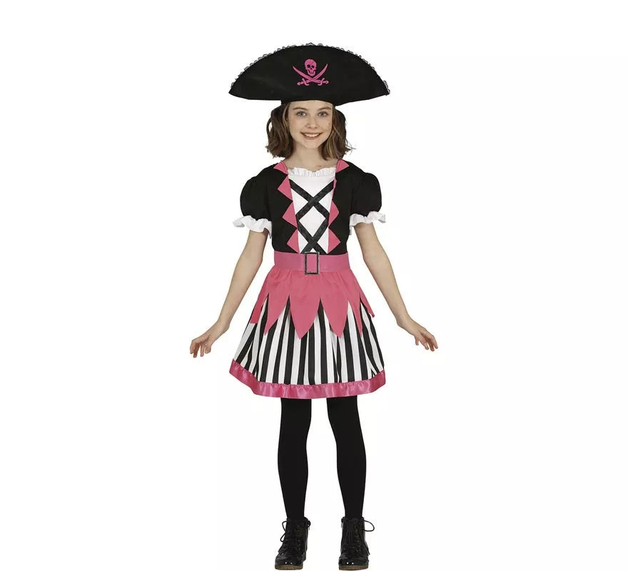 Translation missing: en.Disfraz de Chica Pirata Rosa para niña