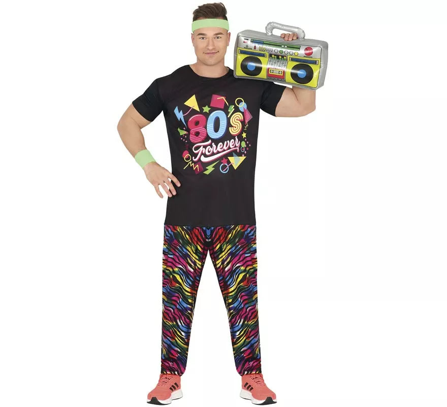 Translation missing: en.Disfraz de Chico de los Años 80 multicolor para hombre