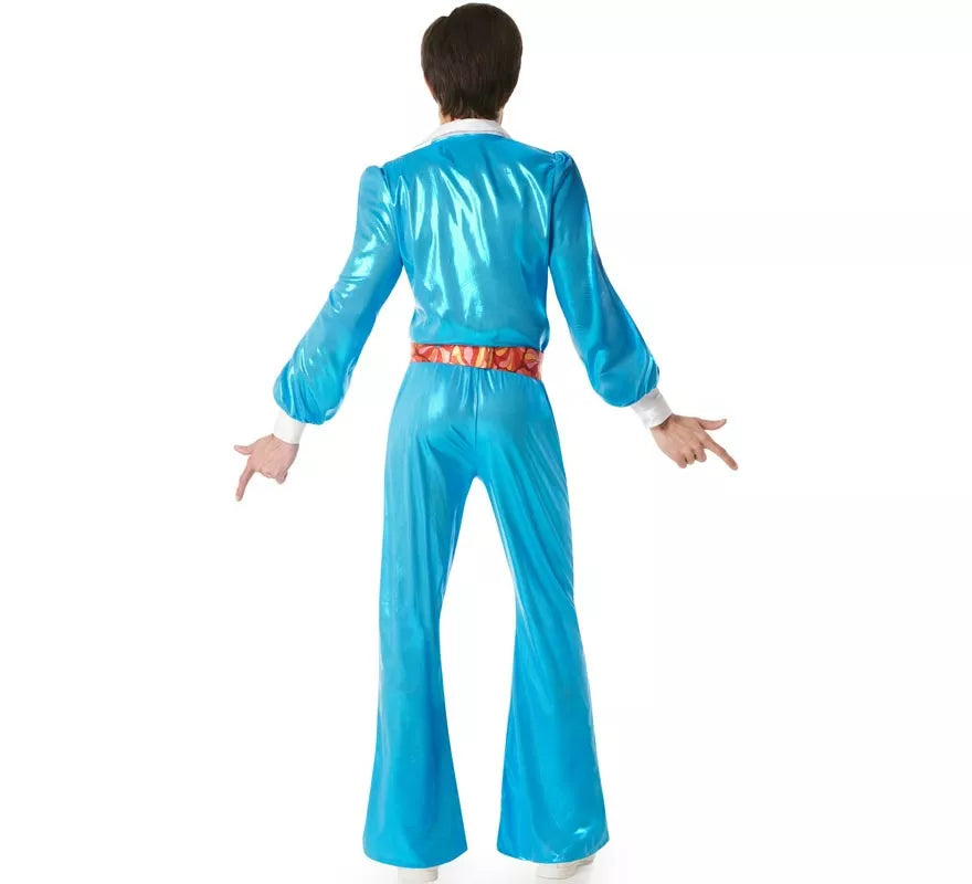 Disfraz de Chico Disco azul Años 70 para hombre