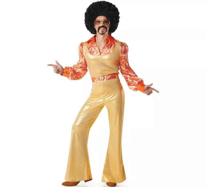 Disfraz de Chico Disco dorado Años 70 para hombre