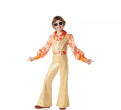 Disfraz de Chico Disco dorado Años 70 para niño