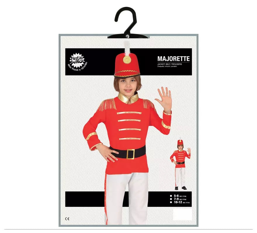 Disfraz de Chico Majorette Rojo para niño
