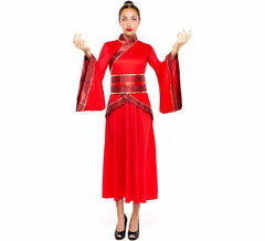 Hanfu vermelho, traje chinês para mulheres.