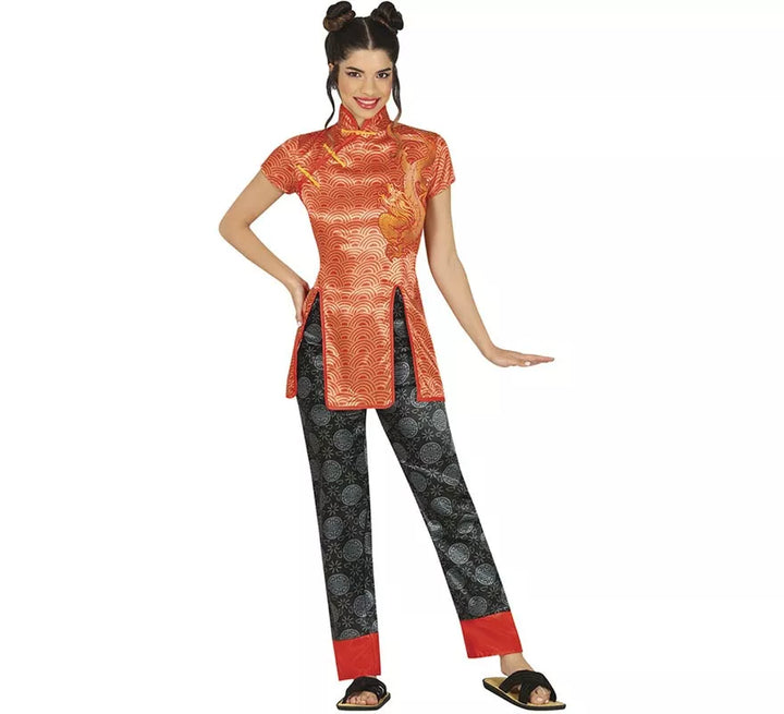 Disfraz de China naranja para mujer