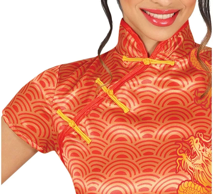 Disfraz de China naranja para mujer