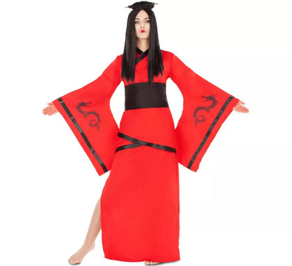 Disfraz de China Rojo y Negro para mujer