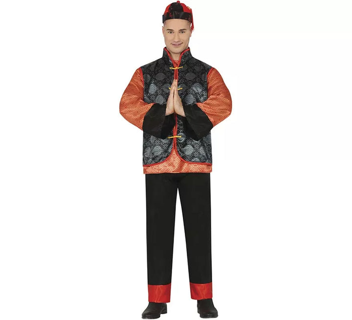 Disfraz de Chino naranja para hombre