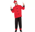 Disfraz de Chino Rojo y Negro para hombre