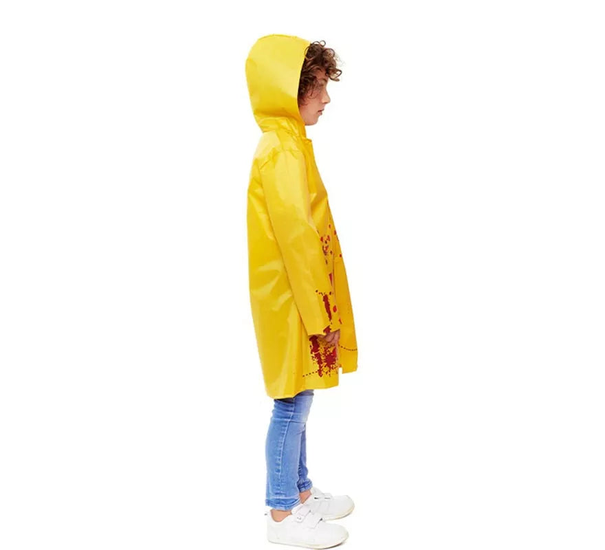 Disfraz de Chubasquero amarillo sangriento para niño