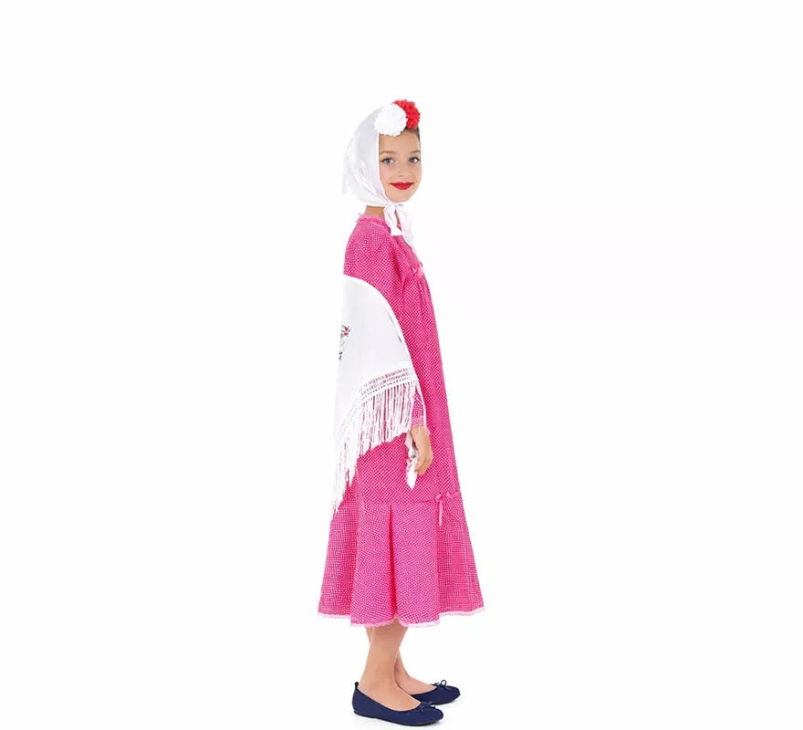 Disfraz de Chulapa fucsia para niña