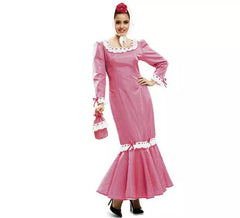Pink chulapa or madrileña costume for women