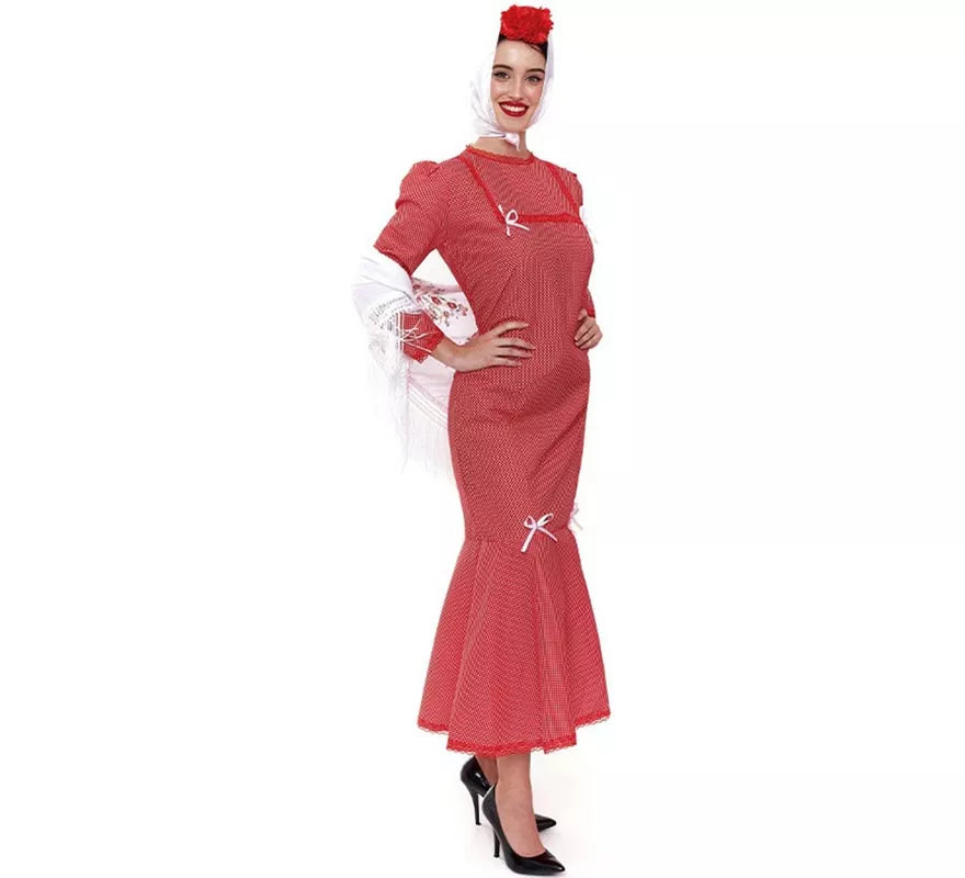 Chulapa rojo para mujer