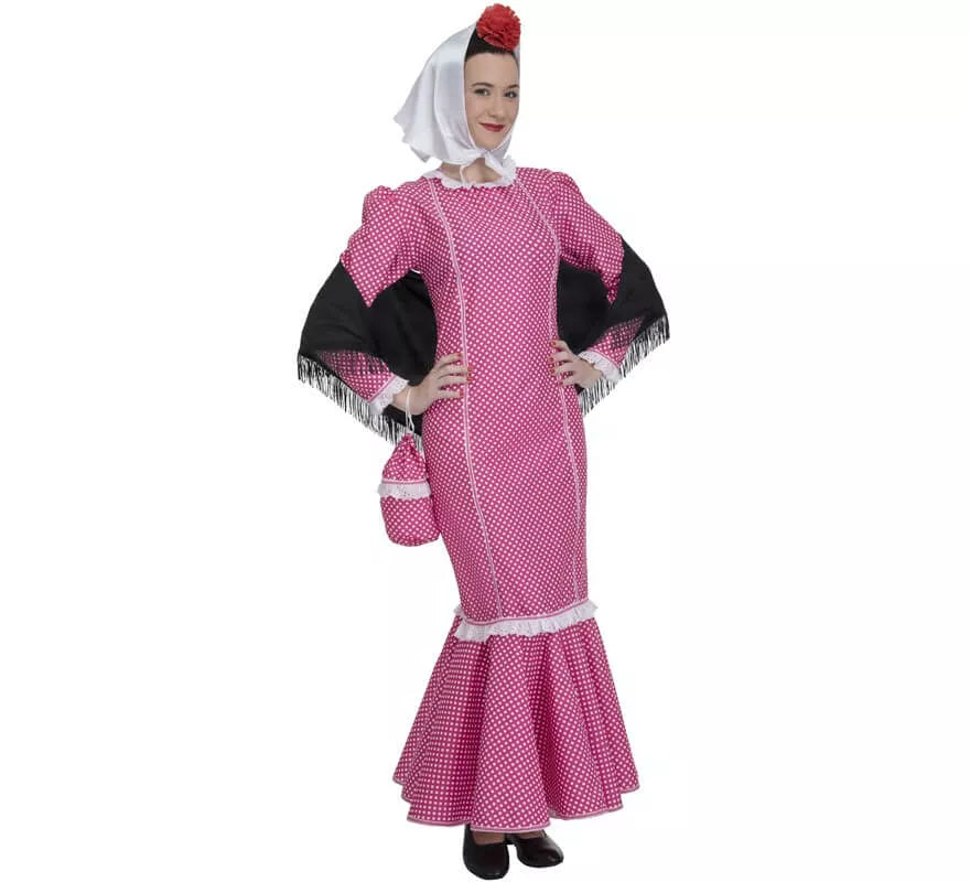 Disfraz de Chulapa Rosa para mujer