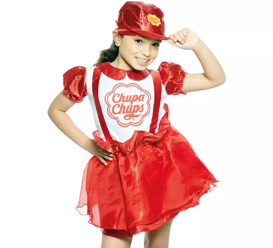 Translation missing: en.Disfraz de Chupa Chups Lollipop Rojo para niña