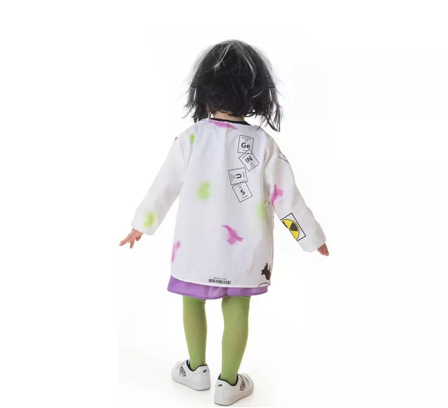Translation missing: en.Disfraz de Científica Loca blanco y verde para niña