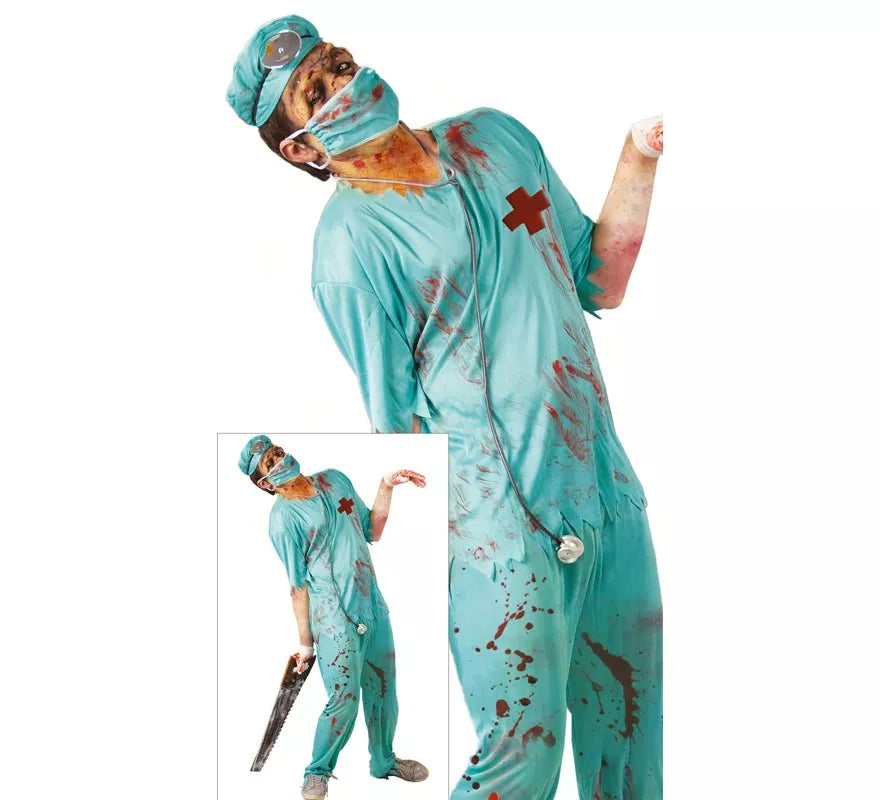 Disfraz de Cirujano Zombie para hombre