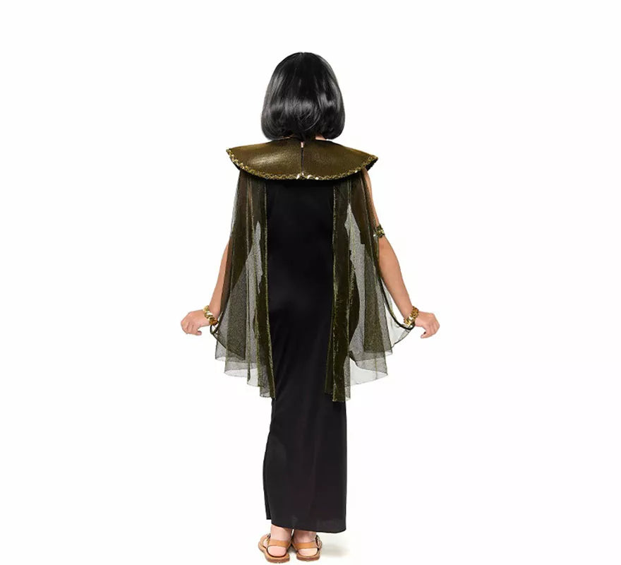 Disfraz de Cleopatra negro para niña