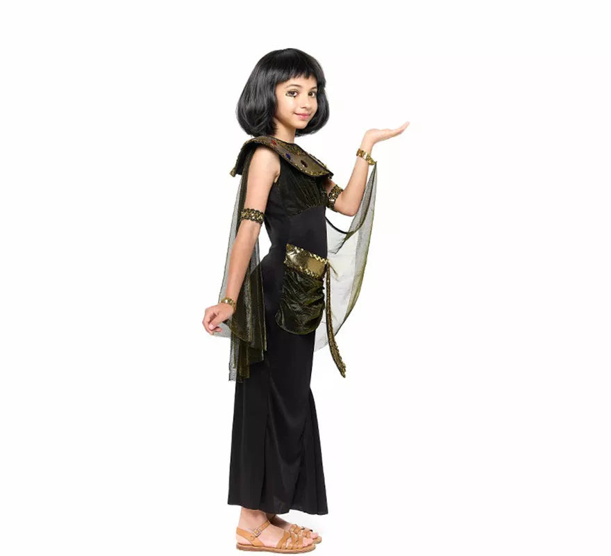 Disfraz de Cleopatra negro para niña