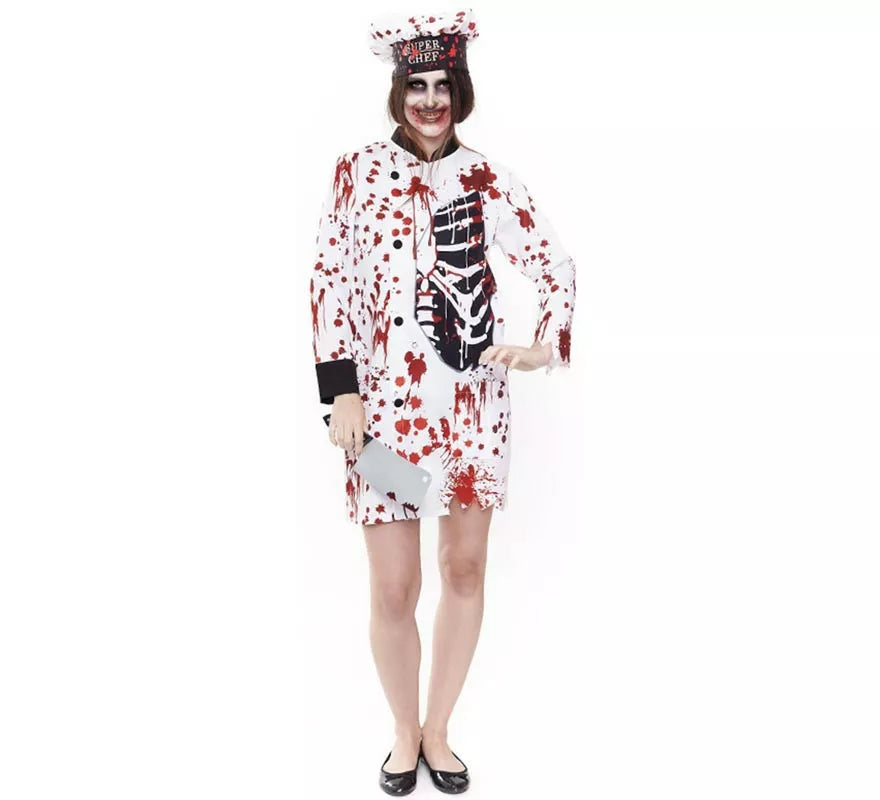 Disfraz de Cocinera Zombie para mujer