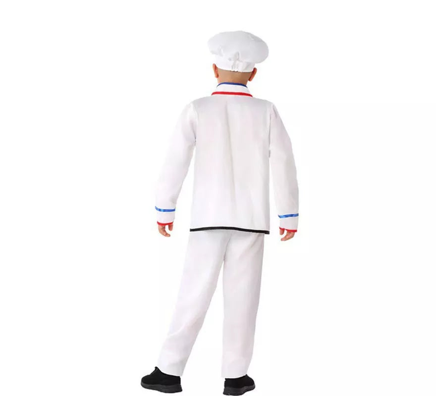 Disfraz de Cocinero Blanco con gorro para niño