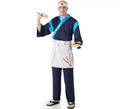 Disfraz de Cocinero Maestro Sushi azul para hombre