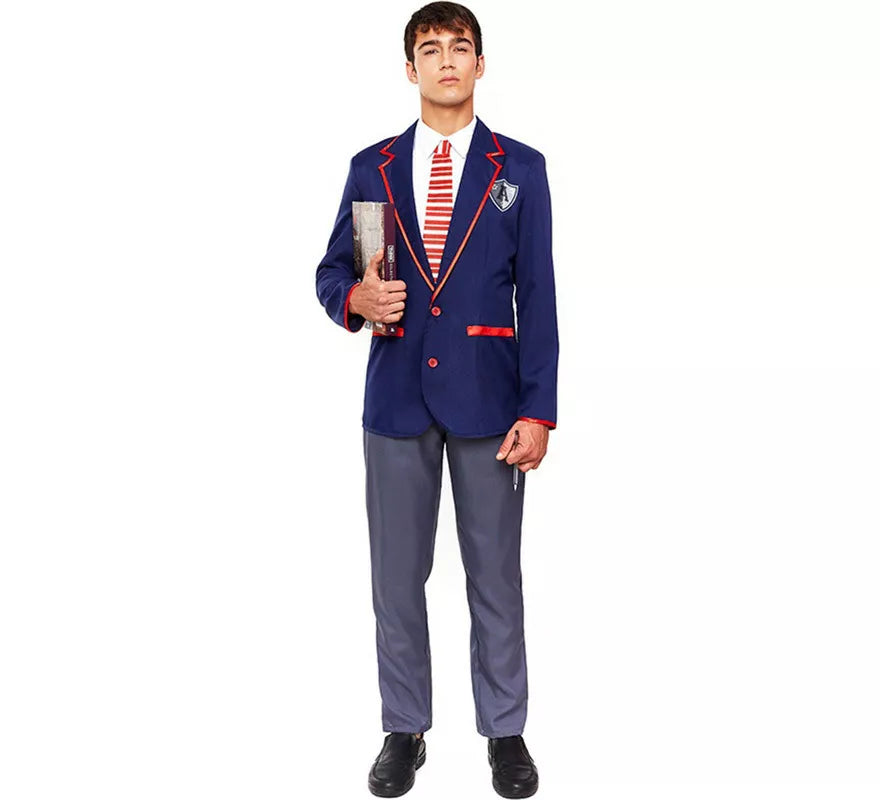 Disfraz de Colegial Moderno Azul para hombre