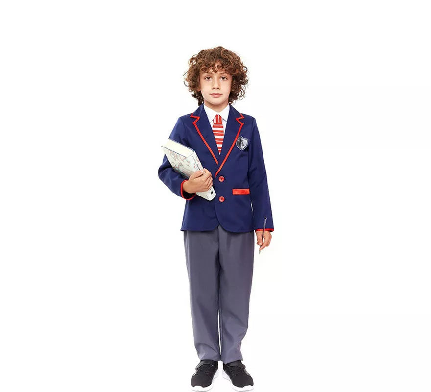 Disfraz de Colegial Moderno Azul para niño