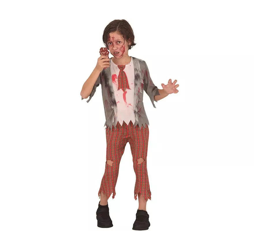 Disfraz de Colegial Zombie para niño