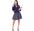 Disfraz de Colegiala Moderno Azul para mujer