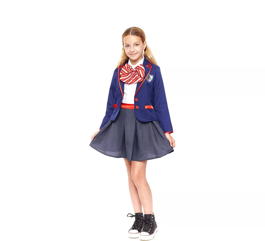 Translation missing: en.Disfraz de Colegiala Moderno Azul para niña