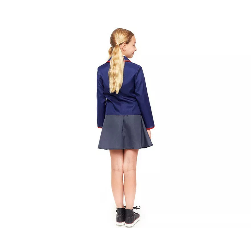 Disfraz de Colegiala Moderno Azul para niña