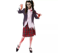 Zombie Schoolgirl Costume for Women