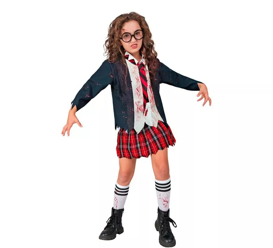 Translation missing: en.Disfraz de Colegiala Zombie para niña