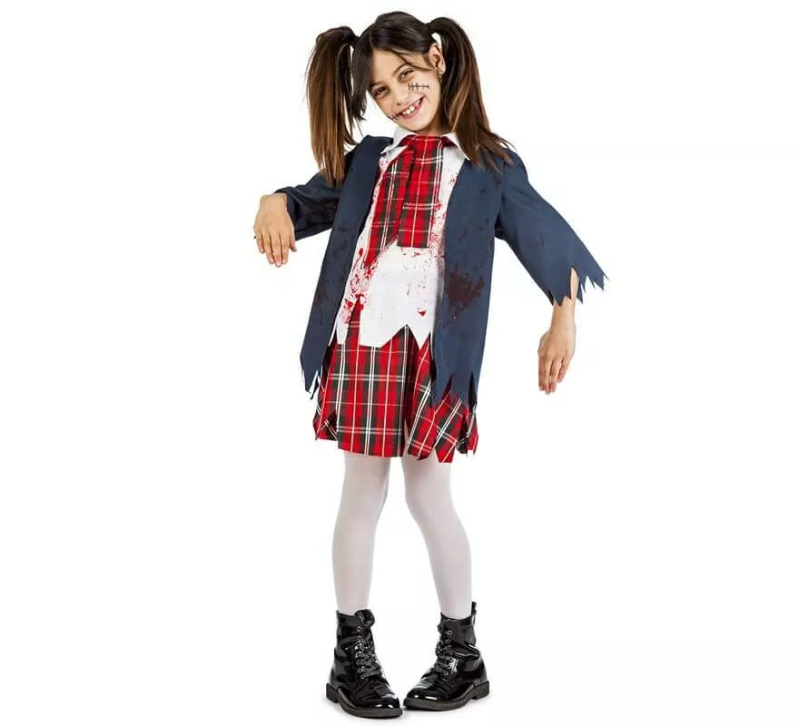 Disfraz de Colegiala Zombie para niña