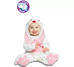 White and Pink Bunny Costume for Baby