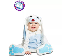 White and Blue Bunny Costume for Baby