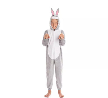 Disfraz de Conejo gris y blanco para niños