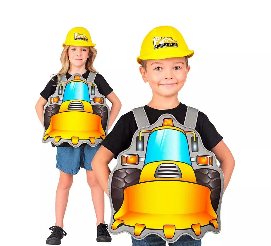Translation missing: en.Disfraz de Constructor amarillo con gorro para niños